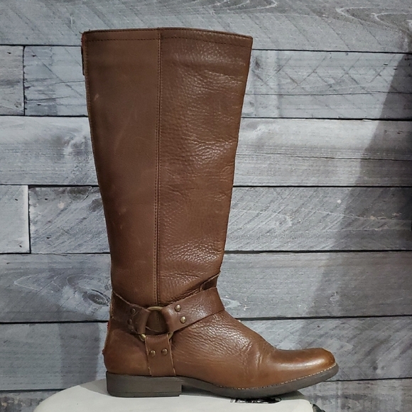 Steve Madden Brown Heeled Boots with Harness Detail - Picture 2 of 16